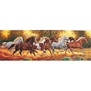 Clementoni (31300) - "Galloping Horses" - 1000 brikker puslespil