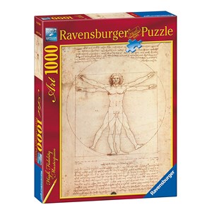 Ravensburger (15250) - Leonardo Da Vinci: "Den vitruvianske mand" - 1000 brikker puslespil