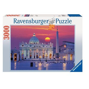 Ravensburger (17034) - "Peterskirken, Rom" - 3000 brikker puslespil