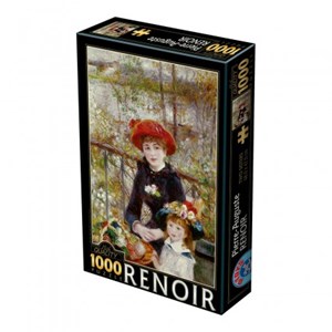 D-Toys (66909-RE01) - Pierre-Auguste Renoir: "To Søstre På Terrassen" - 1000 brikker puslespil