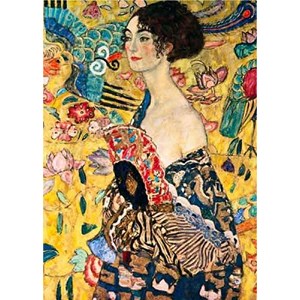 D-Toys (66923-KL03) - Gustav Klimt: "Woman with Fan" - 1000 brikker puslespil