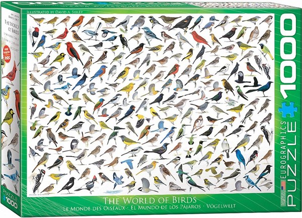 Eurographics (6000-0821) - "The World of Birds" - 1000 brikker puslespil