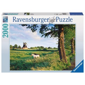 Ravensburger (16635) - "Horse From Wind Mill" - 2000 brikker puslespil