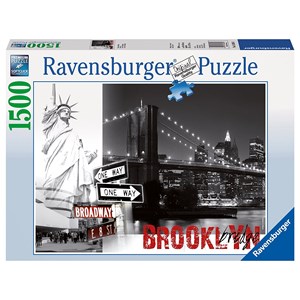 Ravensburger (16268) - "Brooklyn Bridge" - 1500 brikker puslespil