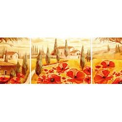 Ravensburger (19994) - "Poppies in Tuscany" - 1000 brikker puslespil