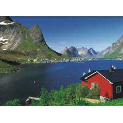 Ravensburger (14176) - "Norwegian Fishing Village" - 500 brikker puslespil