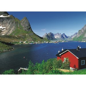 Ravensburger (14176) - "Norwegian Fishing Village" - 500 brikker puslespil