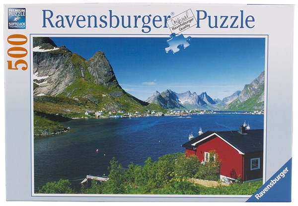 Ravensburger (14176) - "Norwegian Fishing Village" - 500 brikker puslespil