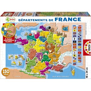 Educa (14957) - "Departments of France" - 150 brikker puslespil