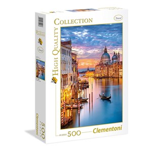 Clementoni (35056) - "Lighting Venice" - 500 brikker puslespil