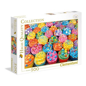 Clementoni (35057) - "Colorful Cupcakes" - 500 brikker puslespil