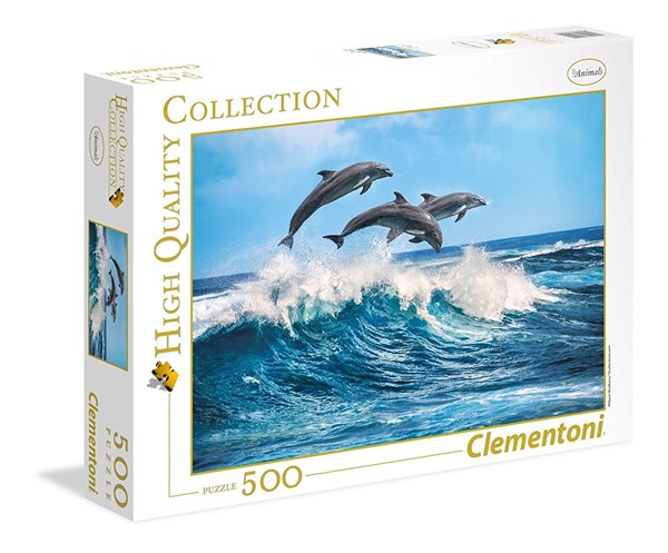 Clementoni (35055) - "Dolphins" - 500 brikker puslespil