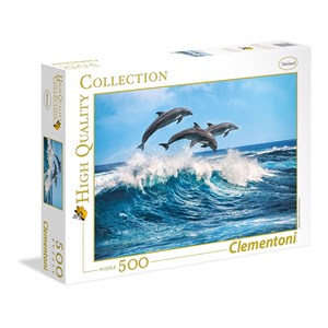 Clementoni (35055) - "Dolphins" - 500 brikker puslespil