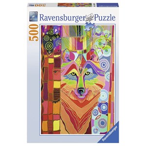Ravensburger (14368) - "Mystic Wolf, Multi Color" - 500 brikker puslespil