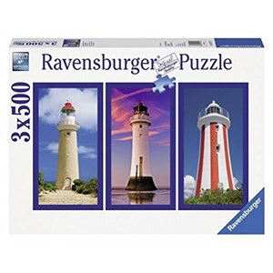 Ravensburger (16277) - "Imposing Lighthouses" - 500 brikker puslespil