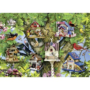 Ravensburger (19691) - Lori Schory: "Bird Village" - 1000 brikker puslespil