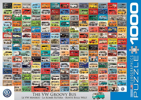 Eurographics (6000-0783) - "The Volkswagon Groovy Bus" - 1000 brikker puslespil
