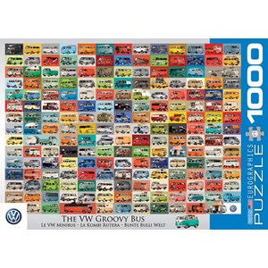 Eurographics (6000-0783) - "The Volkswagon Groovy Bus" - 1000 brikker puslespil