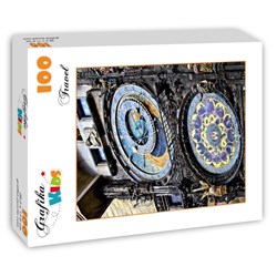Grafika Kids (01962) - "Prague Astronomical Clock" - 100 brikker puslespil