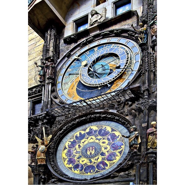 Grafika Kids (01962) - "Prague Astronomical Clock" - 100 brikker puslespil