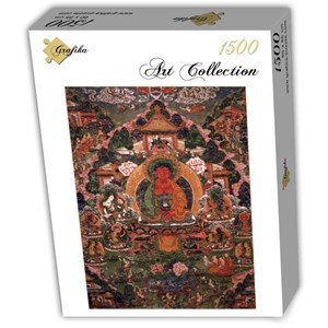 Grafika (T-00601) - "Buddha Amitabha in His Pure Land of Suvakti" - 1500 brikker puslespil