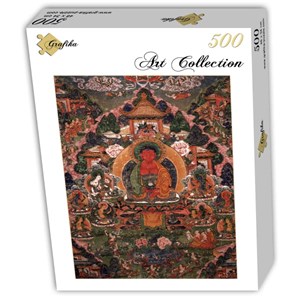 Grafika (T-00603) - "Buddha Amitabha in His Pure Land of Suvakti" - 500 brikker puslespil