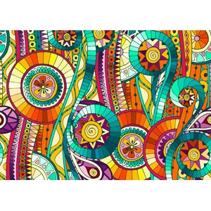 Grafika (T-00610) - "Abstract art" - 2000 brikker puslespil