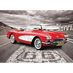 Eurographics (6000-0665) - "1959 Corvette - Driving Down Route 66" - 1000 brikker puslespil