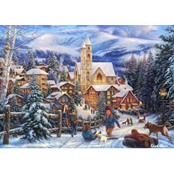 Grafika (T-00722) - Chuck Pinson: "Sledding To Town" - 2000 brikker puslespil