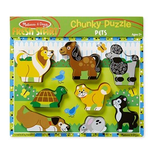 Melissa and Doug (3724) - "Pets" - 8 brikker puslespil