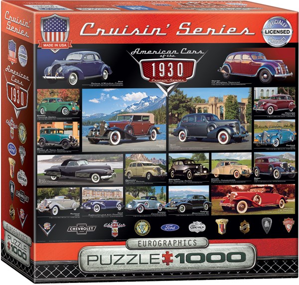 Eurographics (8000-0674) - "American Cars of the 1930s" - 1000 brikker puslespil