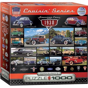 Eurographics (8000-0674) - "American Cars of the 1930s" - 1000 brikker puslespil