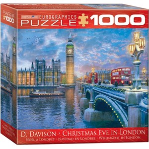 Eurographics (8000-0916) - Dominic Davison: "Christmas Eve in London" - 1000 brikker puslespil
