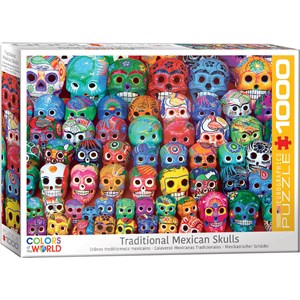 Eurographics (6000-5316) - "Traditional Mexican Skulls" - 1000 brikker puslespil