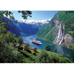 Ravensburger (15804) - "Norwegian Fjord" - 1000 brikker puslespil