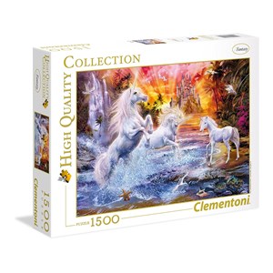 Clementoni (31805) - "Unicorns" - 1500 brikker puslespil