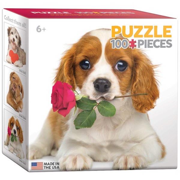 Eurographics (8104-0617) - "Dog with Rose" - 100 brikker puslespil