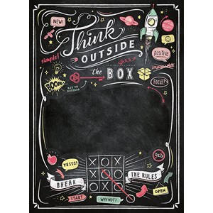 Clementoni (39468) - "Think Outside the Box, Black Board" - 1000 brikker puslespil