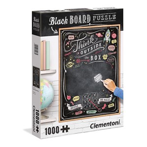 Clementoni (39468) - "Think Outside the Box, Black Board" - 1000 brikker puslespil