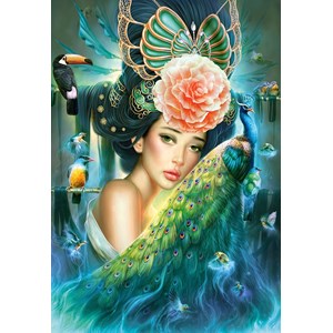 Castorland (C-103195) - "Lady with a Peacock" - 1000 brikker puslespil