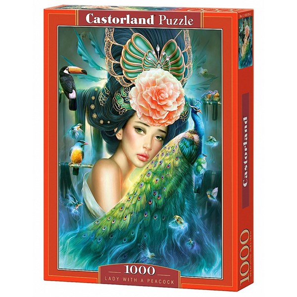 Castorland (C-103195) - "Lady with a Peacock" - 1000 brikker puslespil