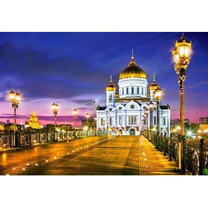 Castorland (C-103355) - "Cathedral of Christ the Saviour, Moscow" - 1000 brikker puslespil