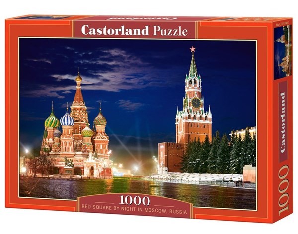 Castorland (C-101788) - "The Red Square by night in Moscow, Russia" - 1000 brikker puslespil