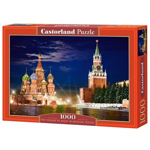 Castorland (C-101788) - "The Red Square by night in Moscow, Russia" - 1000 brikker puslespil
