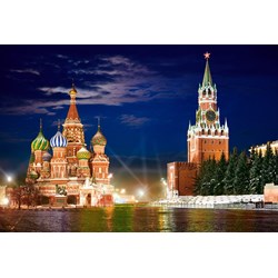 Castorland (C-101788) - "The Red Square by night in Moscow, Russia" - 1000 brikker puslespil