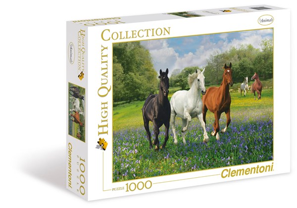 Clementoni (39255) - "Horses" - 1000 brikker puslespil