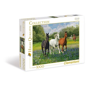 Clementoni (39255) - "Horses" - 1000 brikker puslespil