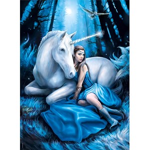 Clementoni (39462) - Anne Stokes: "Blue Moon" - 1000 brikker puslespil