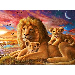 Ravensburger (14252) - "Lion Family" - 500 brikker puslespil