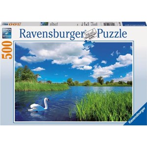 Ravensburger (14230) - "Swan Idyll" - 500 brikker puslespil